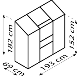 Vitavia Ida 1300 muurkas afmetingen 1.3 vierkante meter
